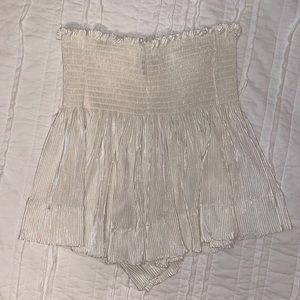 Queen of Sparkles Smocked White Skort